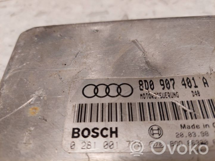 Audi A4 S4 B5 8D Moottorin ohjainlaite/moduuli 8D0907401A