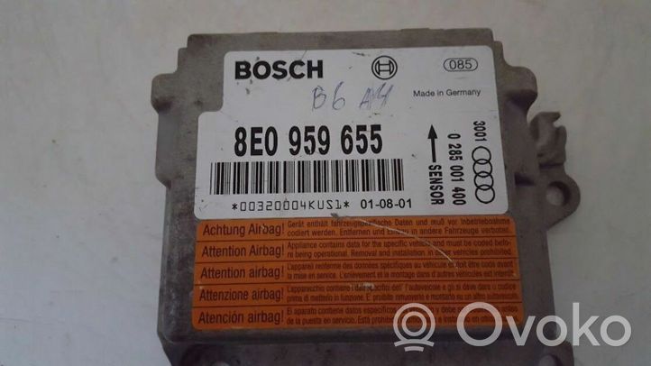 Audi A4 S4 B6 8E 8H Turvatyynyn ohjainlaite/moduuli 0285001668