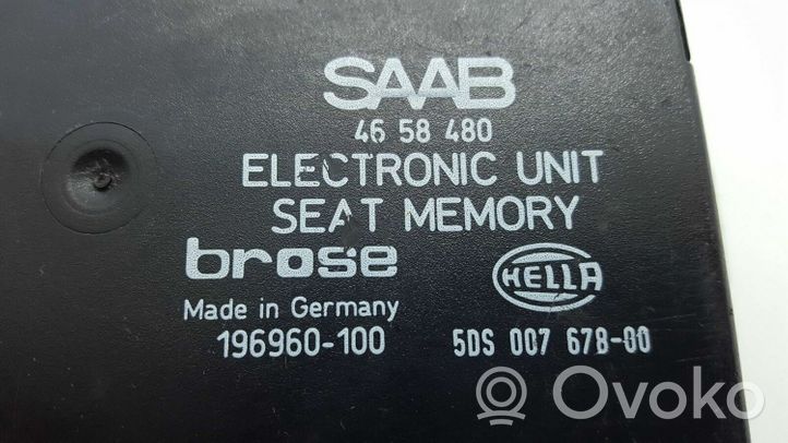 Saab 9-5 Module de commande de siège 196960100