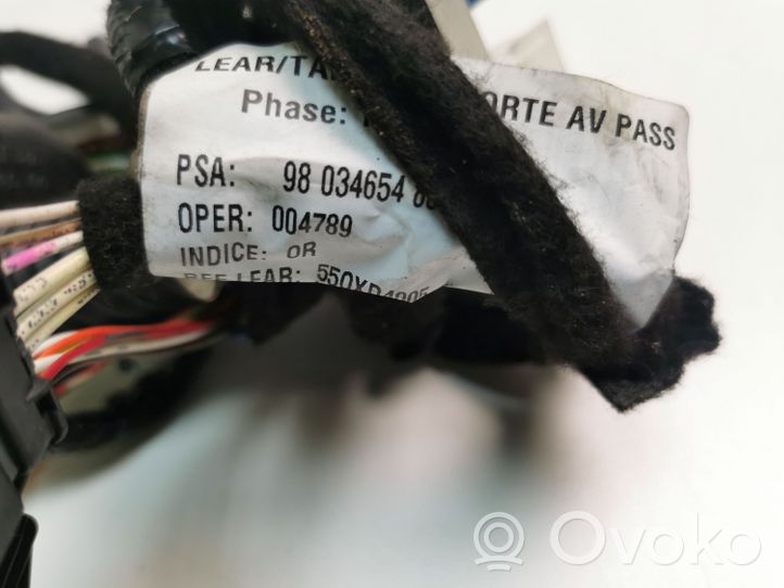 Citroen DS4 Faisceau de câblage de porte avant 9803465480