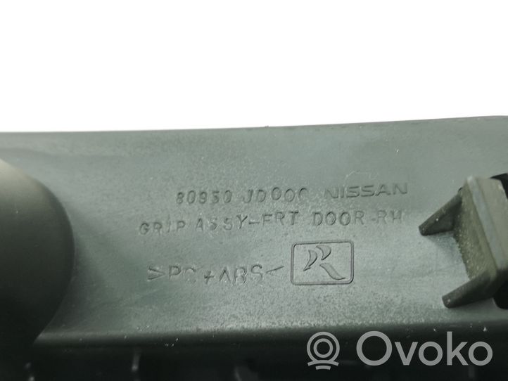 Nissan Qashqai Enjoliveurs poignée intérieure de porte avant 80950JD000