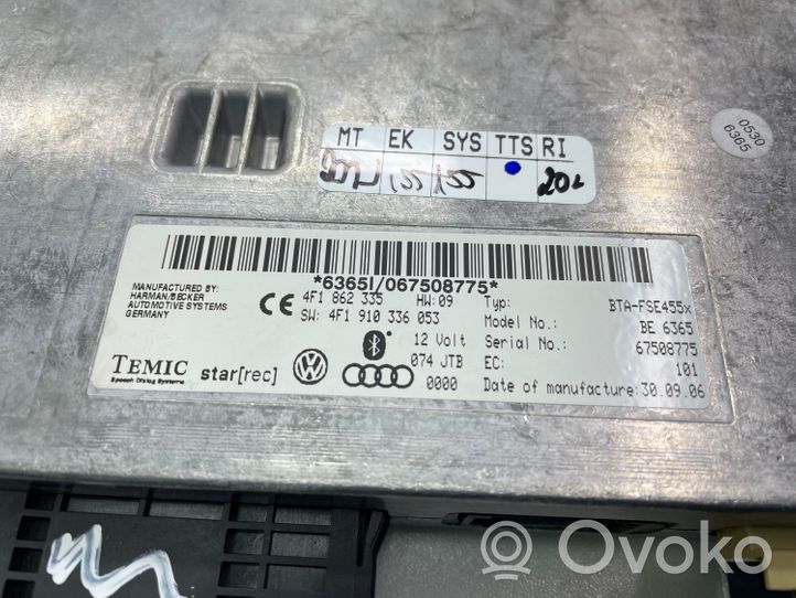 Audi A8 S8 D3 4E Centralina/modulo bluetooth 4F1862335