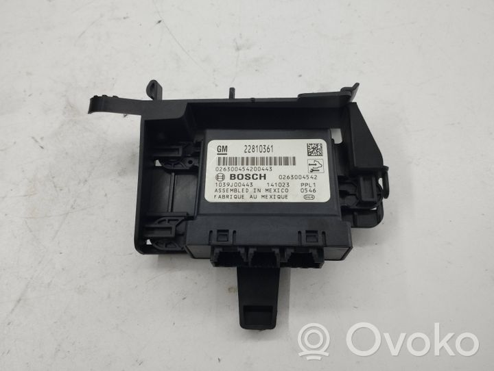 Opel Zafira C Parking PDC control unit/module 22810361