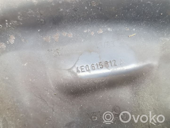 Audi A8 S8 D3 4E Couvercle anti-poussière disque de plaque de frein arrière 4E0615612