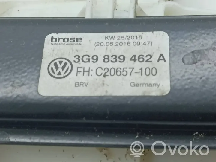 Volkswagen PASSAT B8 Elektryczny podnośnik szyby drzwi tylnych 3G9839462A