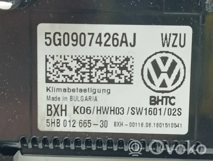 Volkswagen PASSAT B8 Centralina del climatizzatore 5G0907426AJ