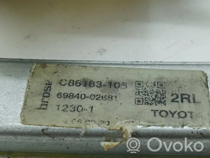 Toyota Corolla E210 E21 Mécanisme lève-vitre de porte arrière avec moteur 6984002681