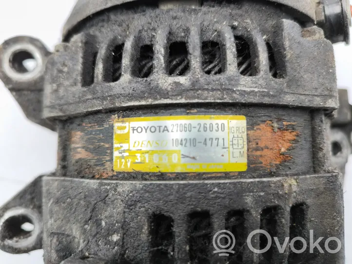 Toyota RAV 4 (XA30) Generatore/alternatore 2706026030