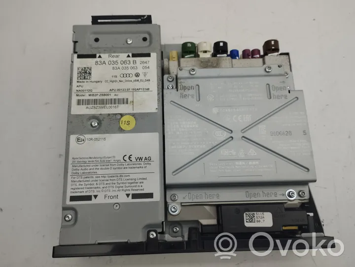 Audi Q3 F3 GPS-navigaation ohjainlaite/moduuli 83A035063B