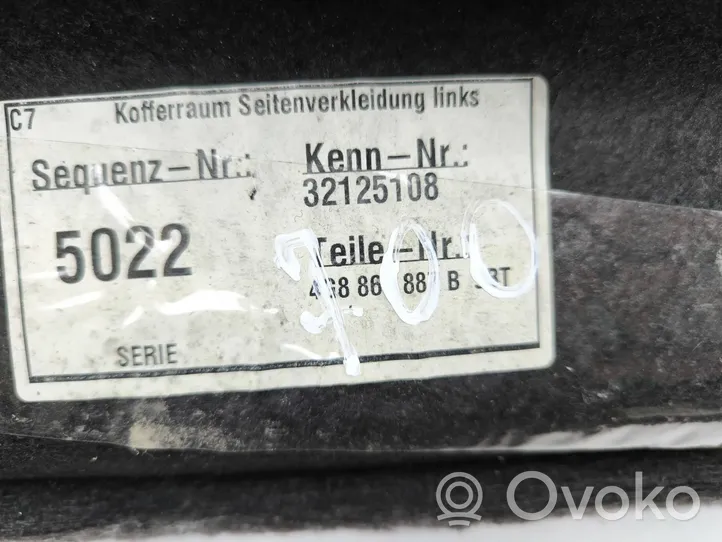 Audi A7 S7 4G Boczek / Tapicerka / bagażnika 4g8863887b