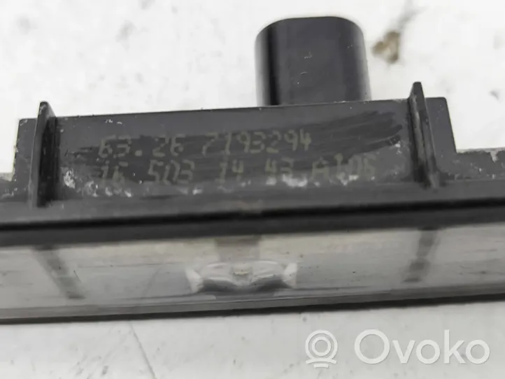 BMW i3 Lampa oświetlenia tylnej tablicy rejestracyjnej 7193294