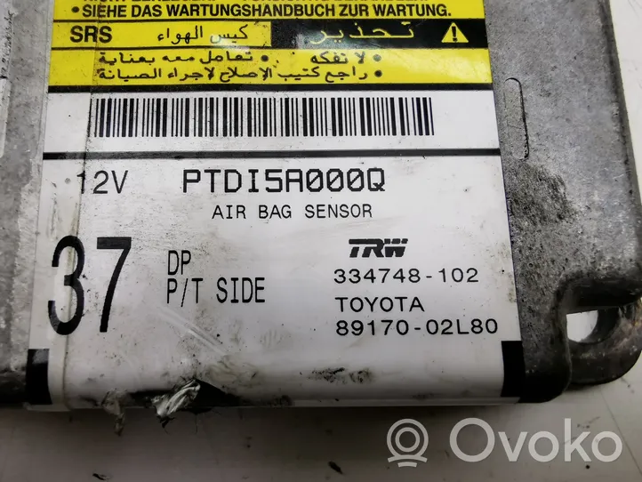 Toyota Corolla E120 E130 Turvatyynyn ohjainlaite/moduuli PTDI5A000Q