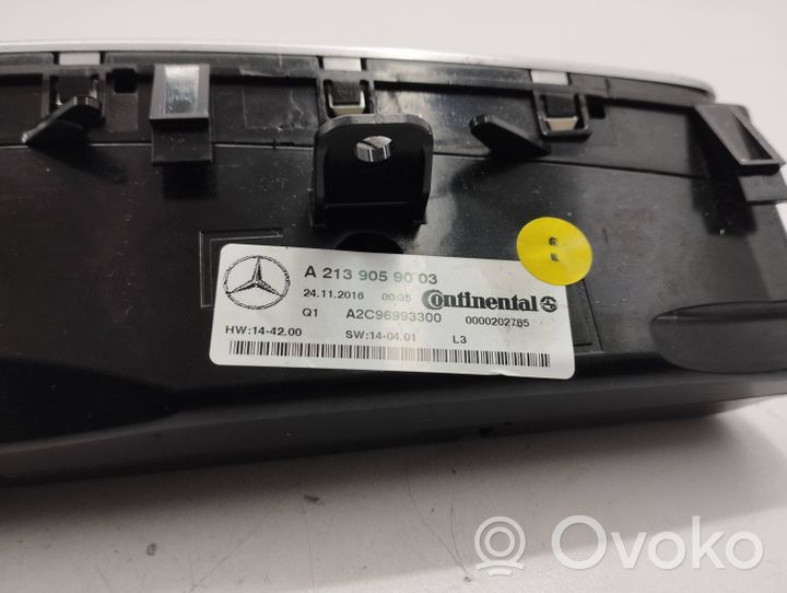 Mercedes-Benz E W213 Ilmastointi-lämmityslaitteen ohjausjärjestelmä A2139059003