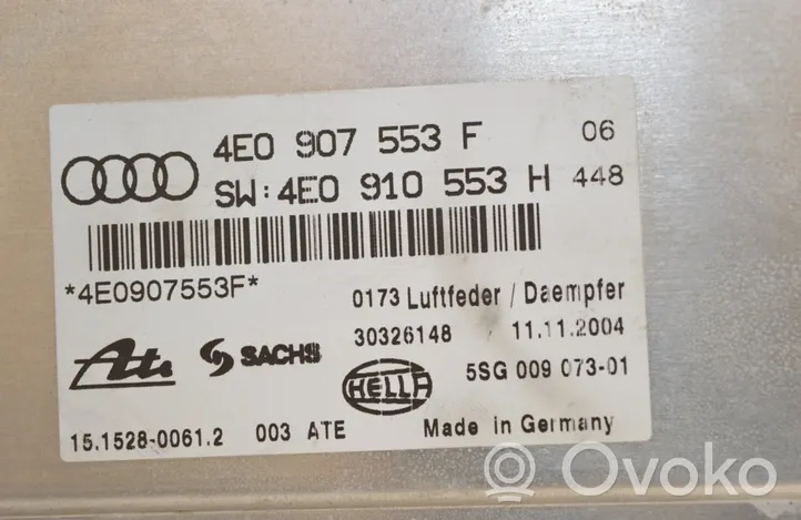 Audi A8 S8 D3 4E Sterownik / Moduł zawieszenia pneumatycznego 15.1528-0061.2