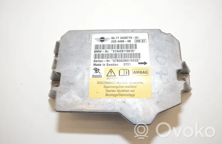 Mini One - Cooper Coupe R56 Module de contrôle airbag 2204408