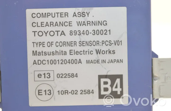 Lexus GS 300 350 430 450H Centralina/modulo sensori di parcheggio PDC 8934030021