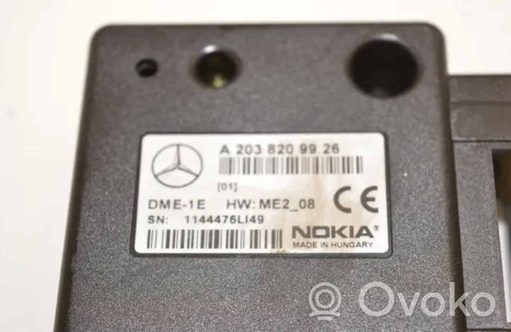 Mercedes-Benz C W203 Unité de commande, module téléphone A2038209926