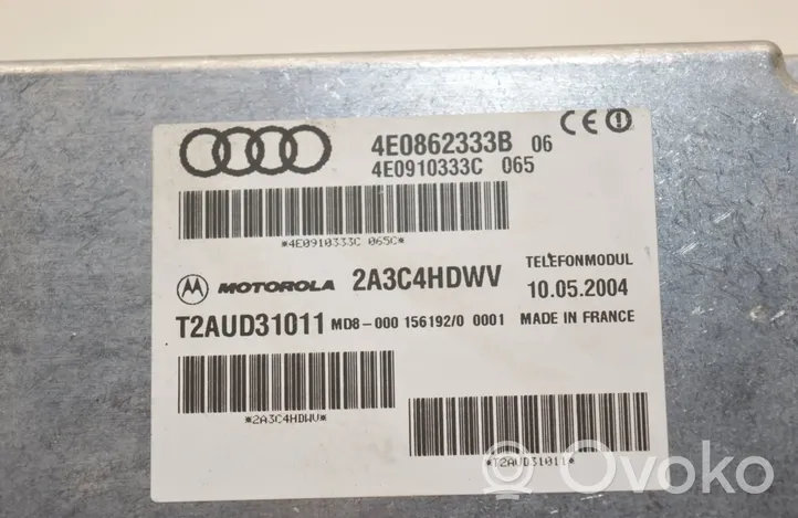 Audi A8 S8 D3 4E Puhelimen käyttöyksikkö/-moduuli 2A3C4HDWV