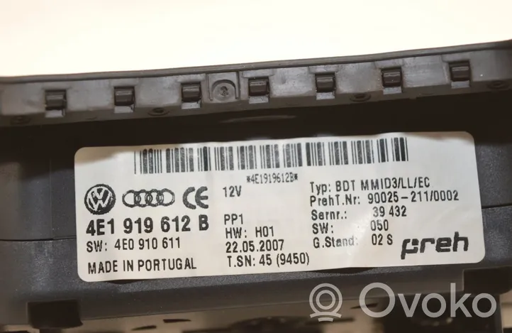 Audi A8 S8 D3 4E Controllo multimediale autoradio 