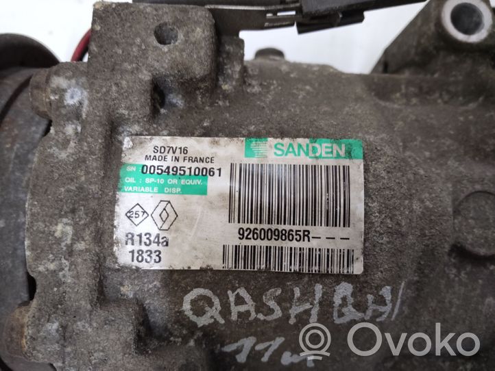 Nissan Qashqai Ilmastointilaitteen kompressorin pumppu (A/C) 926009865R