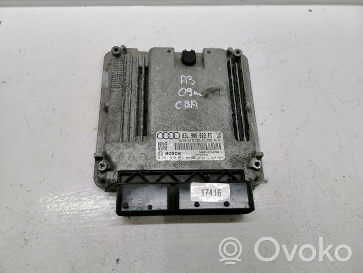 Audi A3 S3 A3 Sportback 8P Sterownik / Moduł ECU 03L906022FD