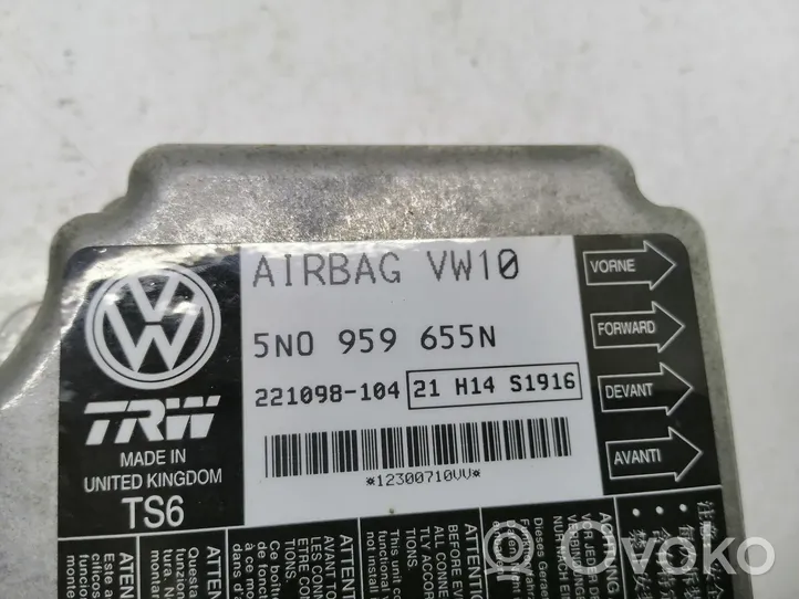 Volkswagen PASSAT B6 Centralina/modulo airbag 5N0959655N