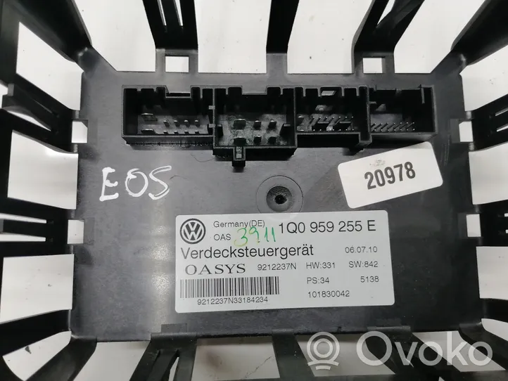 Volkswagen Eos Jednostka sterująca dachem kabrioletu 1Q0959255E