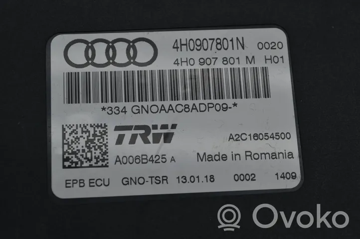 Audi A6 S6 C7 4G Module de commande de frein à main 4H0907801N