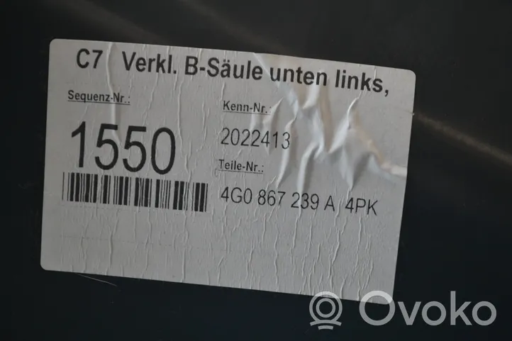 Audi A6 S6 C7 4G B-pilarin verhoilu (alaosa) 4G0867239A