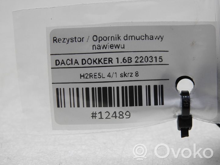 Dacia Dokker Lämpöpuhaltimen moottorin vastus A51004200