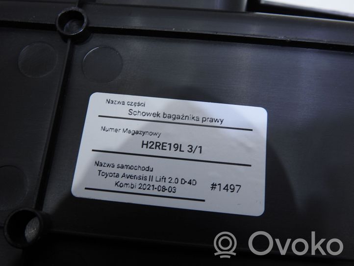 Toyota Avensis T250 Boîte de rangement 64995-05020