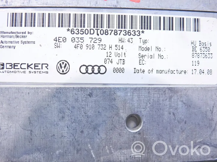 Audi A6 Allroad C6 Unité de contrôle MMI 4E0035729