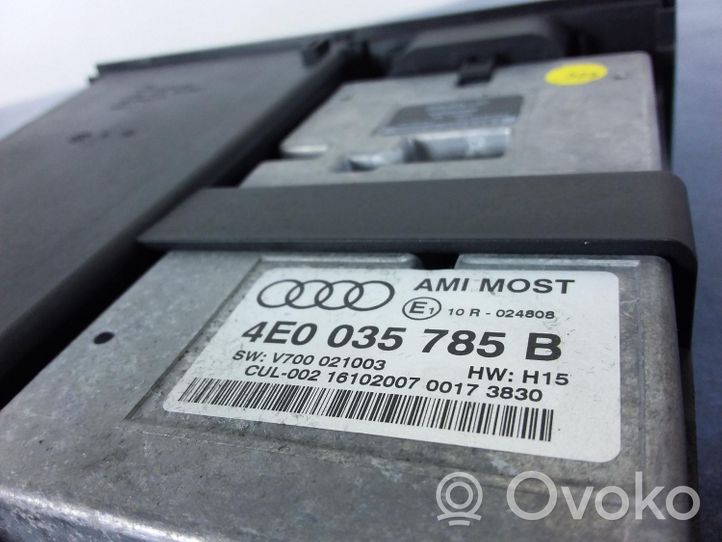 Audi A5 8T 8F Unité de commande, module PDC aide au stationnement 4E0035785B