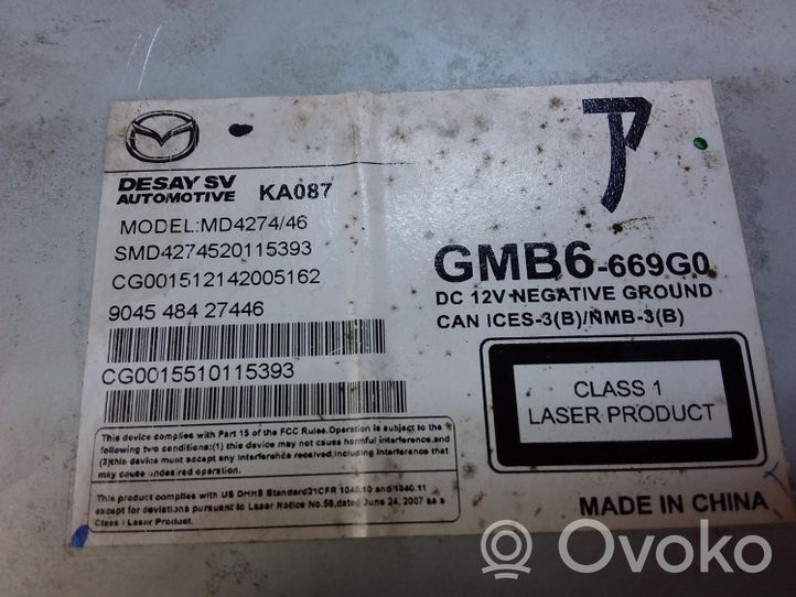 Mazda 6 Unità principale autoradio/CD/DVD/GPS GMB6-669G0