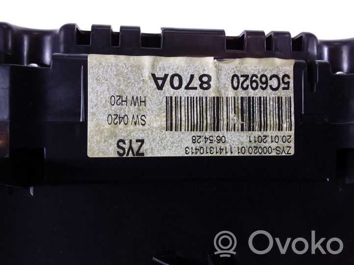 Volkswagen Jetta VI Tachimetro (quadro strumenti) 5C6920870A