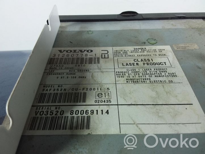 Volvo S60 Panel / Radioodtwarzacz CD/DVD/GPS 31260778