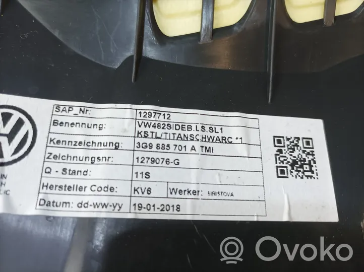 Volkswagen PASSAT B8 Toisen istuinrivin istuimet 3G9885701