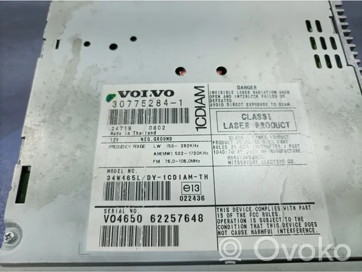 Volvo V50 Unidad delantera de radio/CD/DVD/GPS 30775284-1