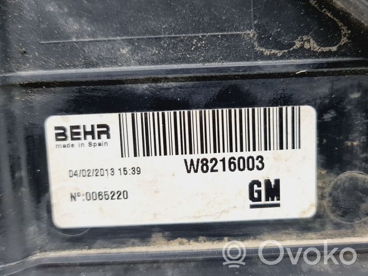 Opel Meriva B Osłona wentylatora chłodnicy 13332666