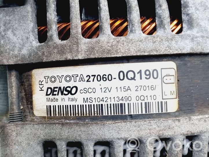Toyota Aygo AB40 Generatore/alternatore 270600Q190
