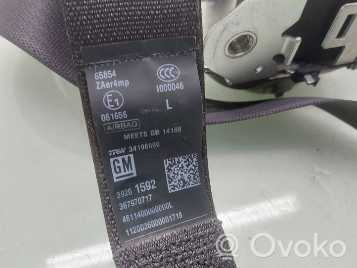 Opel Astra K Front seatbelt 39201592