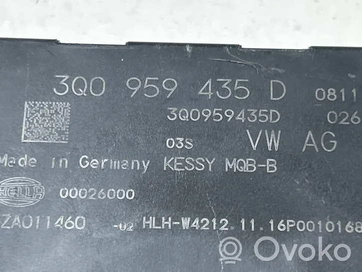 Volkswagen PASSAT B8 Module de contrôle sans clé Go 3Q0959435D
