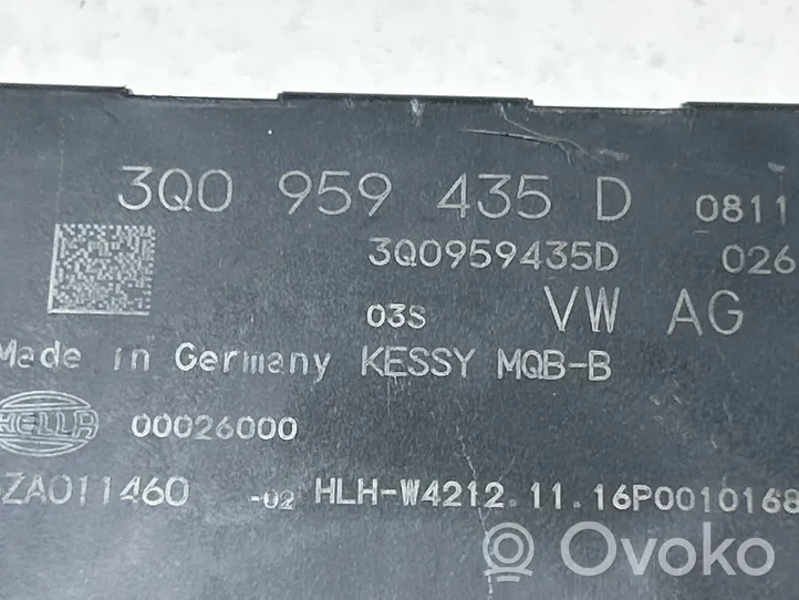 Volkswagen PASSAT B8 Moduł / Sterownik systemu uruchamiania bezkluczykowego 3Q0959435D