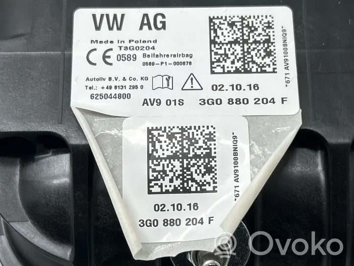 Volkswagen PASSAT B8 Poduszka powietrzna Airbag pasażera 3G0880204F