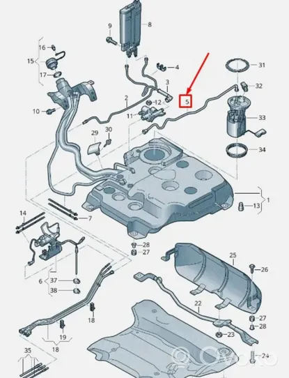 Volkswagen PASSAT B8 Fuel line pipe 3Q0201293F