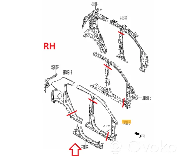 KIA Sportage Pilier 71322F1D00