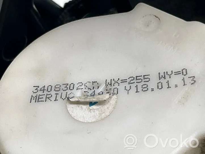 Opel Meriva B Pas bezpieczeństwa fotela tylnego środkowego 3408302CD