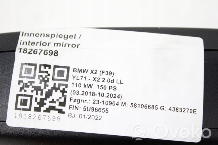 BMW 1 F20 F21 Specchietto retrovisore (interno) 