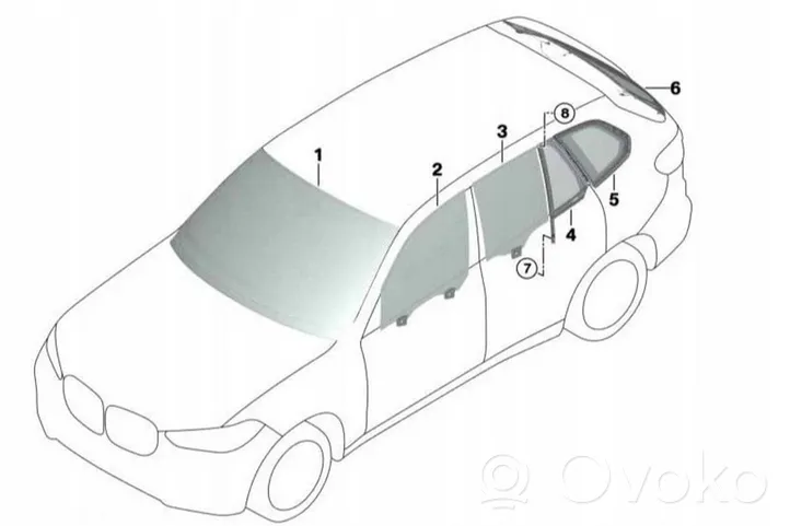 BMW X5 G05 Takalasi/takaikkuna 7442621