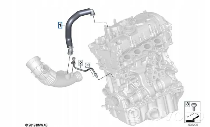 BMW 4 F32 F33 Tuyau de reniflard 7623745